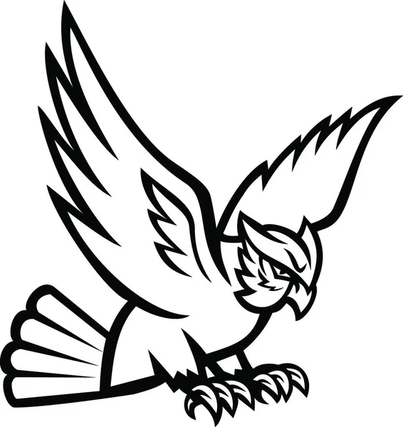 フクロウの鳥ウェブの簡単なイラスト — ストックベクタ