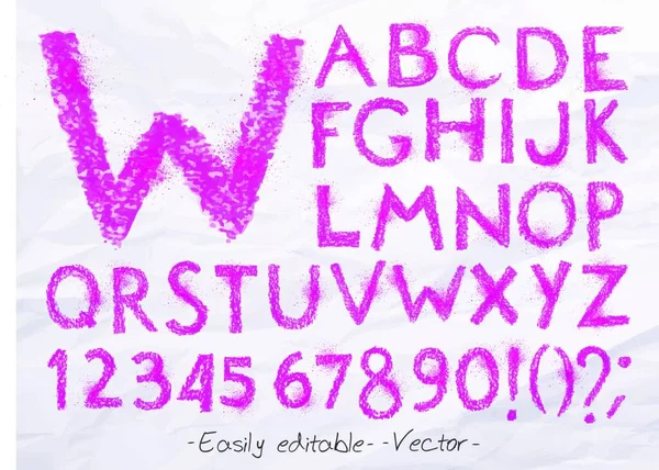 Alphabet Pastel Pink Vector Illustration Simple Design — Stock Vector