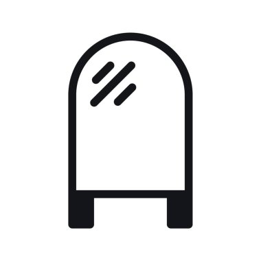 ayna simgesi, vektör illüstrasyonu basit tasarım 