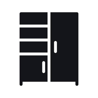 dolap simgesi, vektör illüstrasyonu basit tasarım 