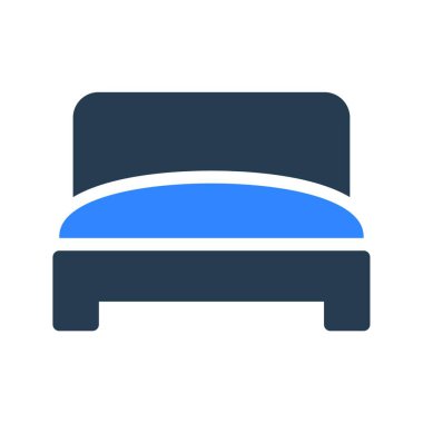 yatak ikonu vektör illüstrasyonu 