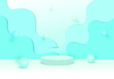 dalga mavi arkaplan, vektör illüstrasyon basit tasarım