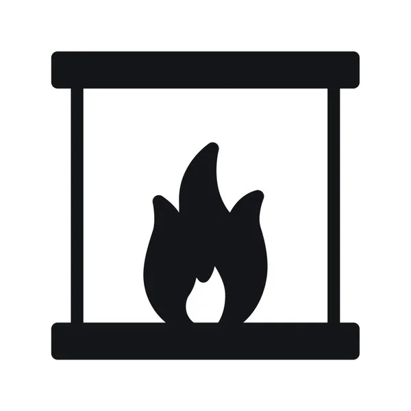Fire Icon Vector Illustration Simple Design — Stock Vector