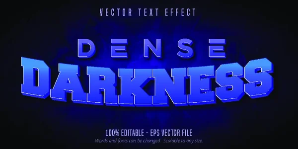 Oscuridad Densa Texto Estilo Juego Editable Efecto Texto Vector Ilustración — Vector de stock