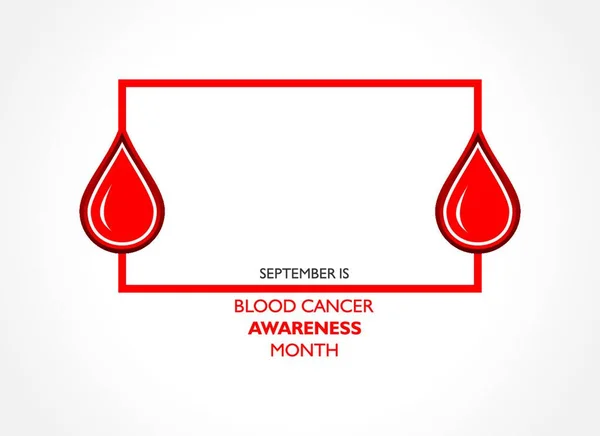 Blood Cancer Awareness Month Observed September — Vetor de Stock