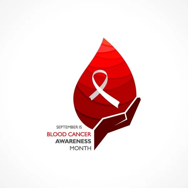 Miesiąc Świadomości Raka Krwi Obserwowany Wrześniu — Wektor stockowy