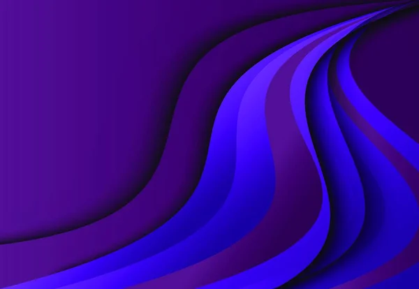 Curva Abstracta Púrpura Fondo Ondulado Para Tarjeta Ilustración Vectorial Diseño — Vector de stock