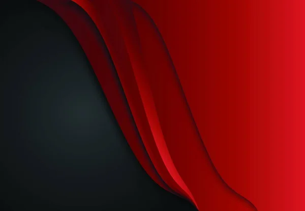Strato Astratto Rosso Nero Sfondo Geometrico — Vettoriale Stock