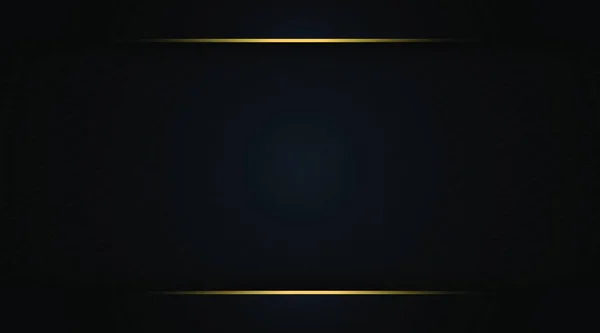 Чорний Абстрактний Шар Перекриває Ілюстрацію Золотою Лінією — стоковий вектор