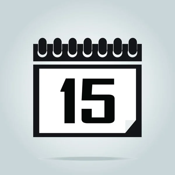 Calendar Icon Number Vector Illustration Simple Design — Stock Vector