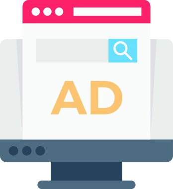 reklam konsepti simgesi, vektör illüstrasyonu basit tasarım