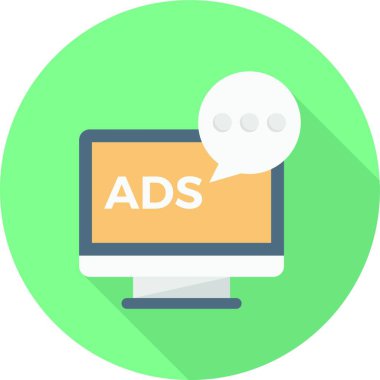 reklam simgesi, vektör illüstrasyonu basit tasarım