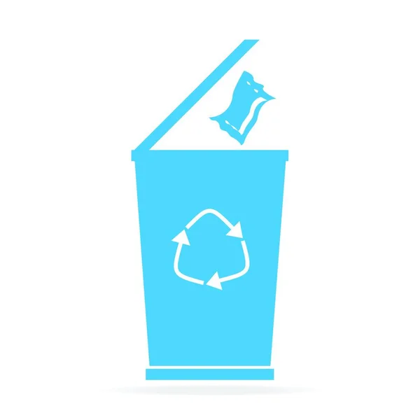Trash Bin Icon Vector Illustration Simple Design — Image vectorielle