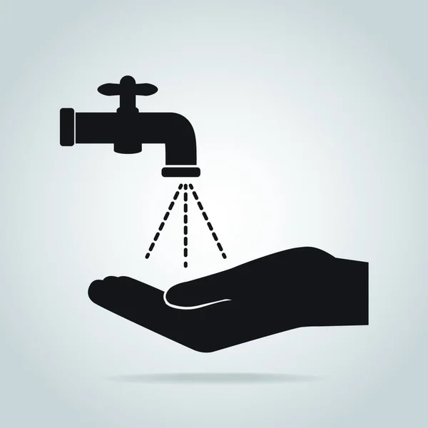 Washing Hand Icon Vector Illustration Simple Design — Stock Vector