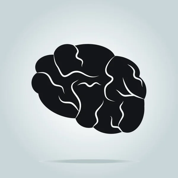 Beyin Simgesi Vektör Illüstrasyonu Basit Tasarım — Stok Vektör