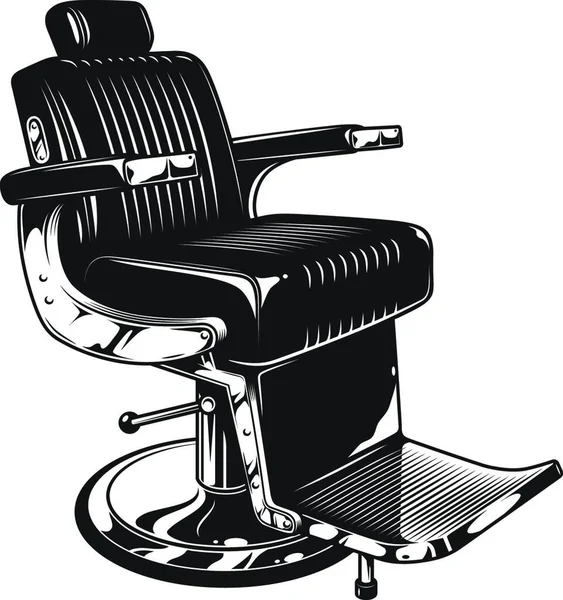 Vintage Friseur Moderner Stuhl Vorlage Vektorillustration Einfaches Design — Stockvektor