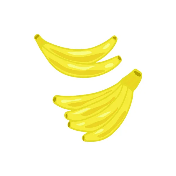 Plátanos Orgánicos Maduros Vector Ilustración — Vector de stock