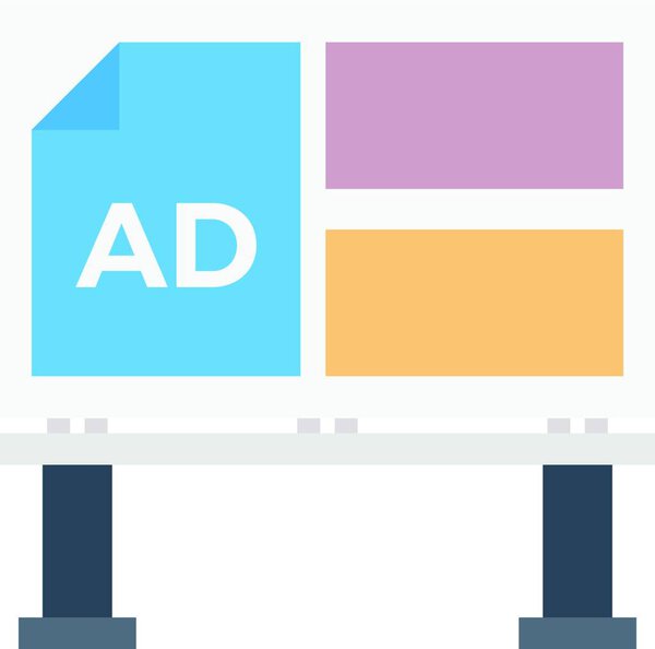 advertisement concept icon, vector illustration simple design