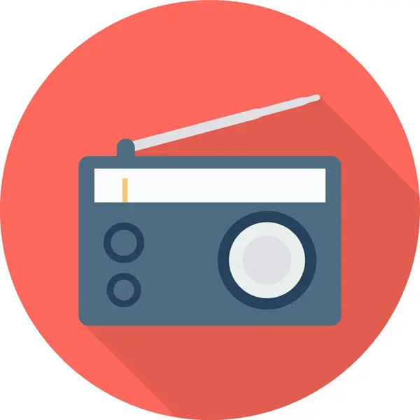 Icono Radio Ilustración Vectorial Diseño Simple — Vector de stock