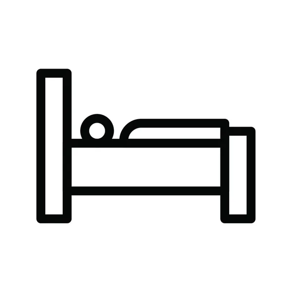 男性の睡眠アイコンベクトルイラストシンプルなデザイン — ストックベクタ