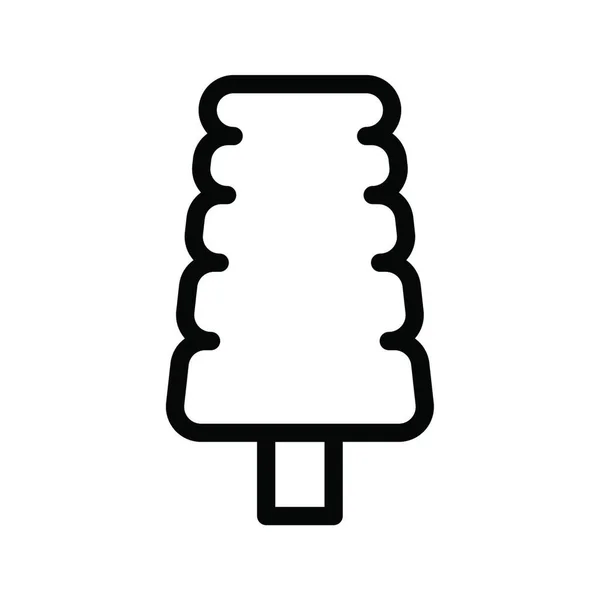 Dondurma Simgesi Vektör Illüstrasyonu Basit Tasarım — Stok Vektör
