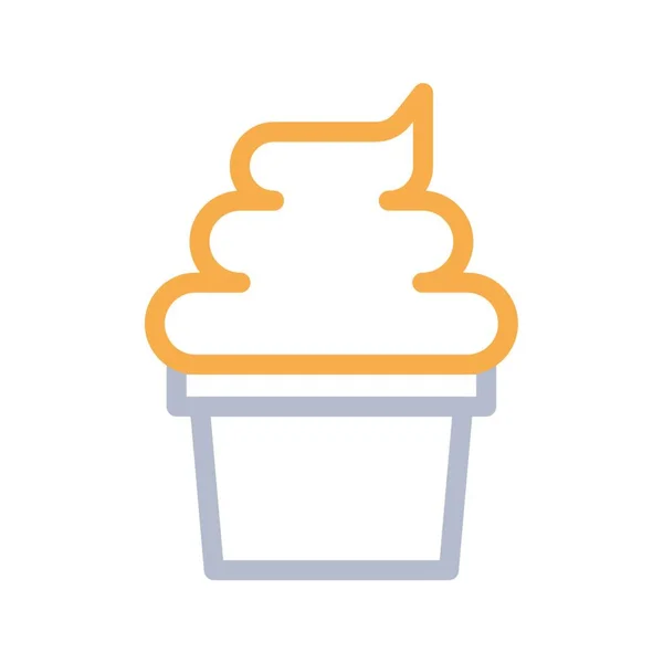冰淇淋图标 矢量图解简单设计 — 图库矢量图片