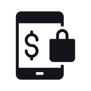 güvenli ödeme simgesi, vektör illüstrasyonu basit tasarım