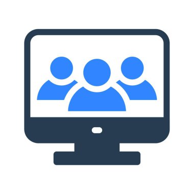 video konferans simge vektör çizim