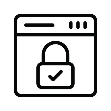 asma kilit web simge vektör çizim