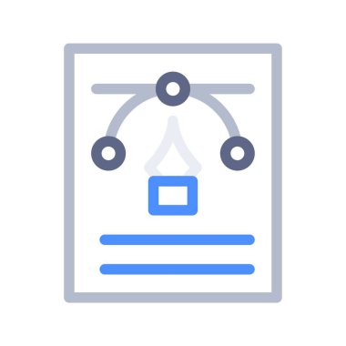 Eğri ikonu vektör illüstrasyonu