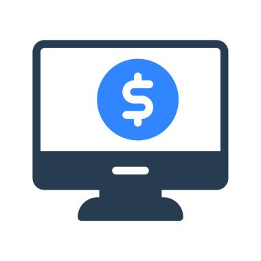 çevrimiçi ödeme simgesi vektör illüstrasyonu