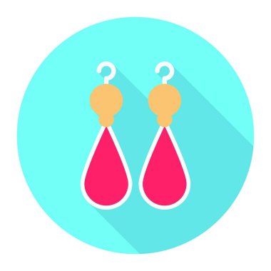 Küpe simgesi, vektör illüstrasyonu basit tasarım