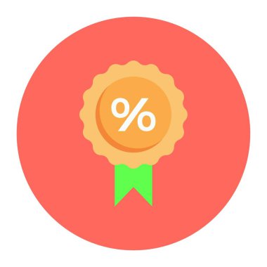 indirimli etiket simgesi, vektör illüstrasyonu basit tasarım