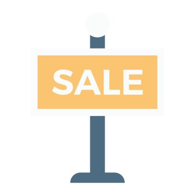 satılık pano simgesi, vektör illüstrasyonu basit tasarım