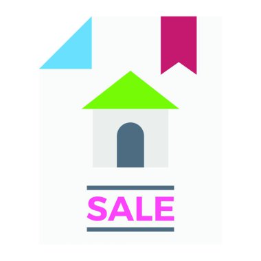 satılık ev, vektör illüstrasyonu basit tasarım