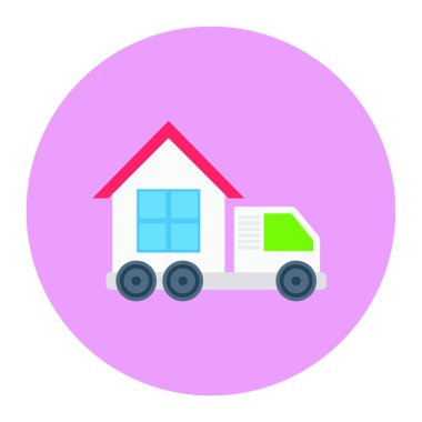 ev teslim simgesi, vektör illüstrasyonu basit tasarım