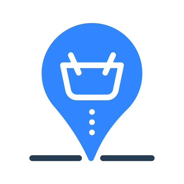 Map Pin Icon Vector Illustration Simple Design — Stock Vector