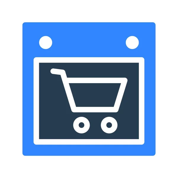 Illustrazione Vettoriale Icona Dello Shopping Online — Vettoriale Stock