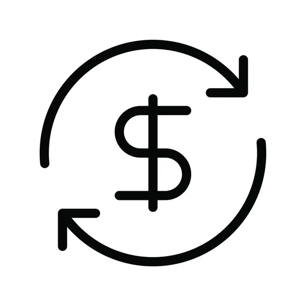 Dólar Web Ícone Vetor Ilustração — Vetor de Stock