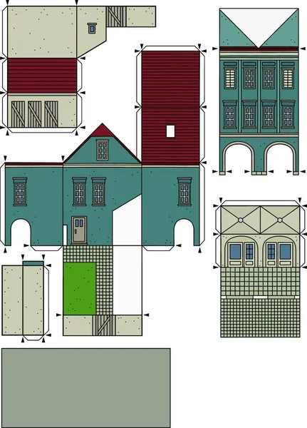 Concept Immobilier Construction Maisons Immobilières — Image vectorielle