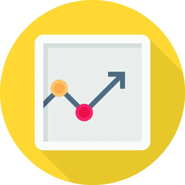 Business Graph Web Icon Vector Illustration — Stock Vector