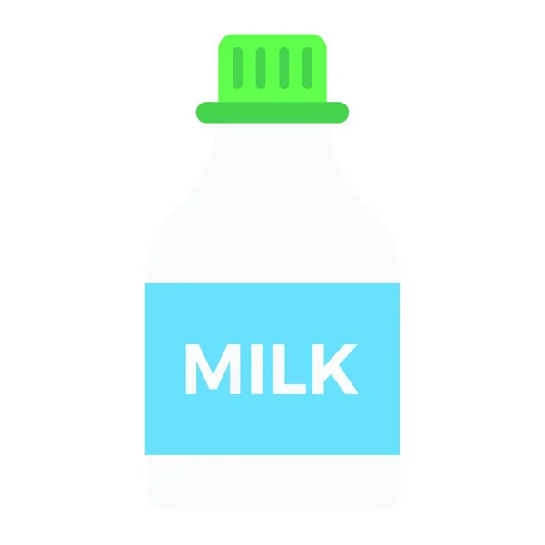 ミルクボトルのアイコンベクトルイラスト — ストックベクタ