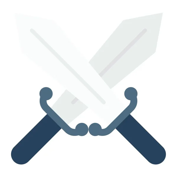 Ícone Batalha Espadas Ilustração Vetorial Design Simples — Vetor de Stock