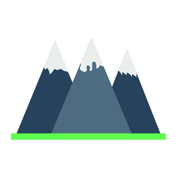 Ikona Wzgórza Wektor Ilustracja Prosty Projekt — Wektor stockowy