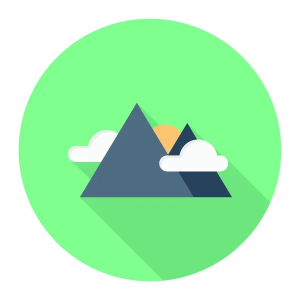 Mountains Icon Vector Illustration Simple Design — Stock Vector