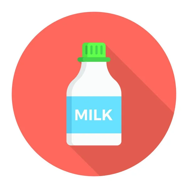 牛乳のアイコンのボトルベクトルイラストシンプルなデザイン — ストックベクタ