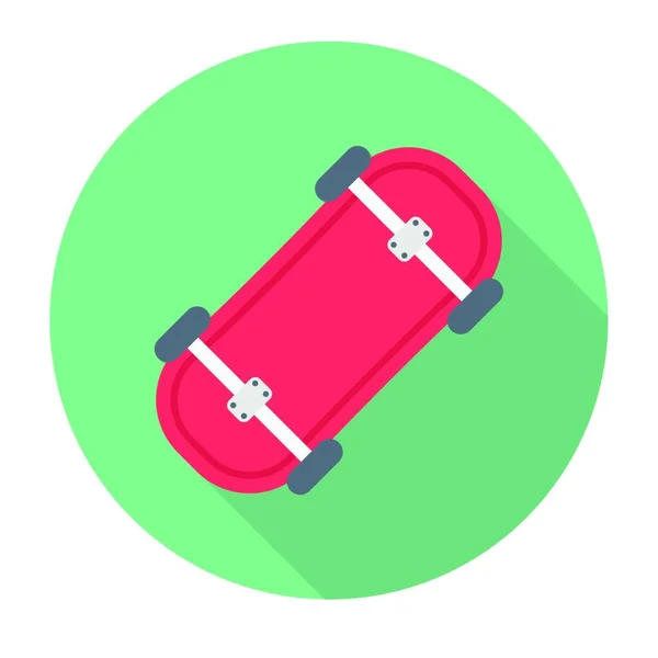 Skateboard Εικονίδιο Διανυσματική Απεικόνιση Απλό Σχέδιο — Διανυσματικό Αρχείο