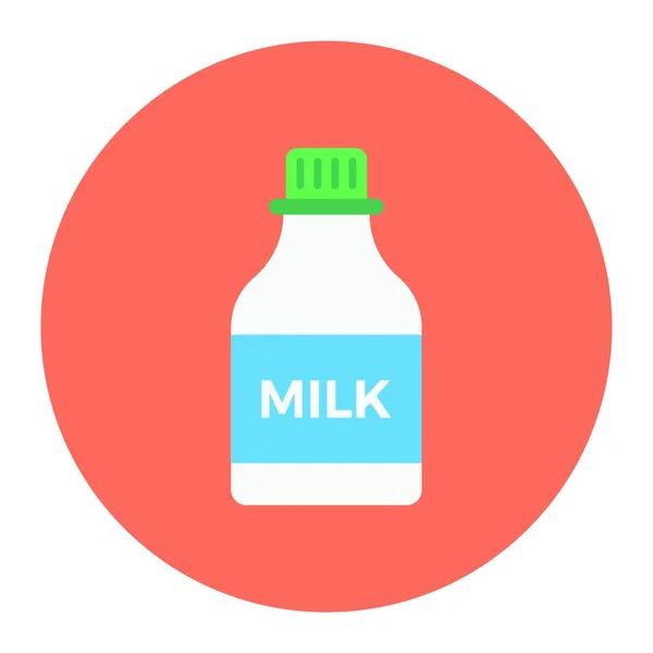 牛乳瓶のアイコンベクトルイラストシンプルなデザイン — ストックベクタ
