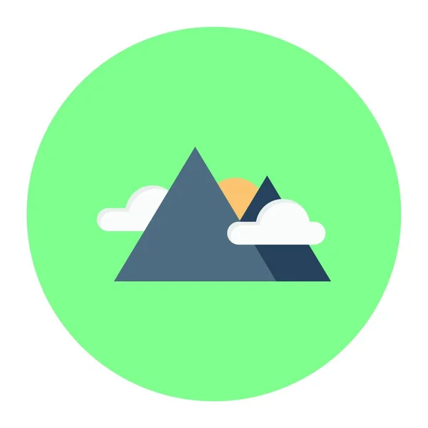 Mountains Icon Vector Illustration Simple Design — Stok Vektör