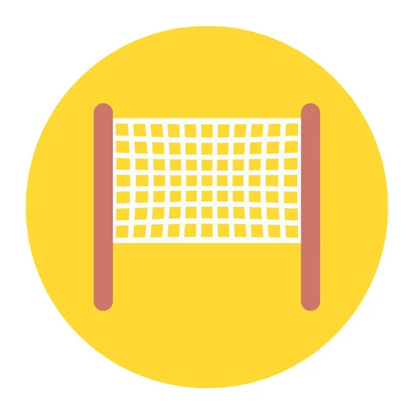 羽毛球网图标 矢量图解简单设计 — 图库矢量图片